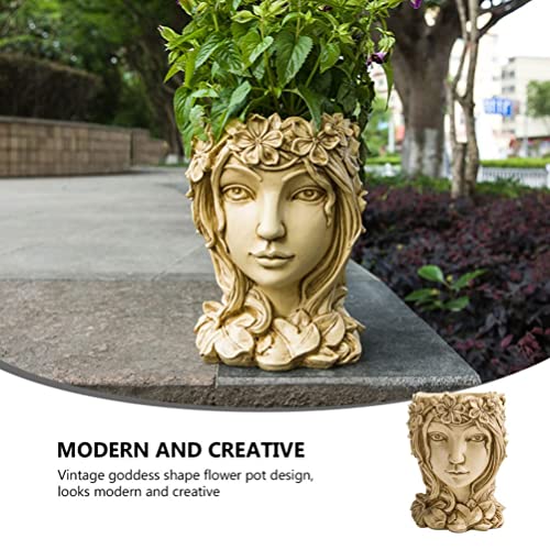 Face Flower Pot Head Planter Pots Succulent Planter Goddess Face