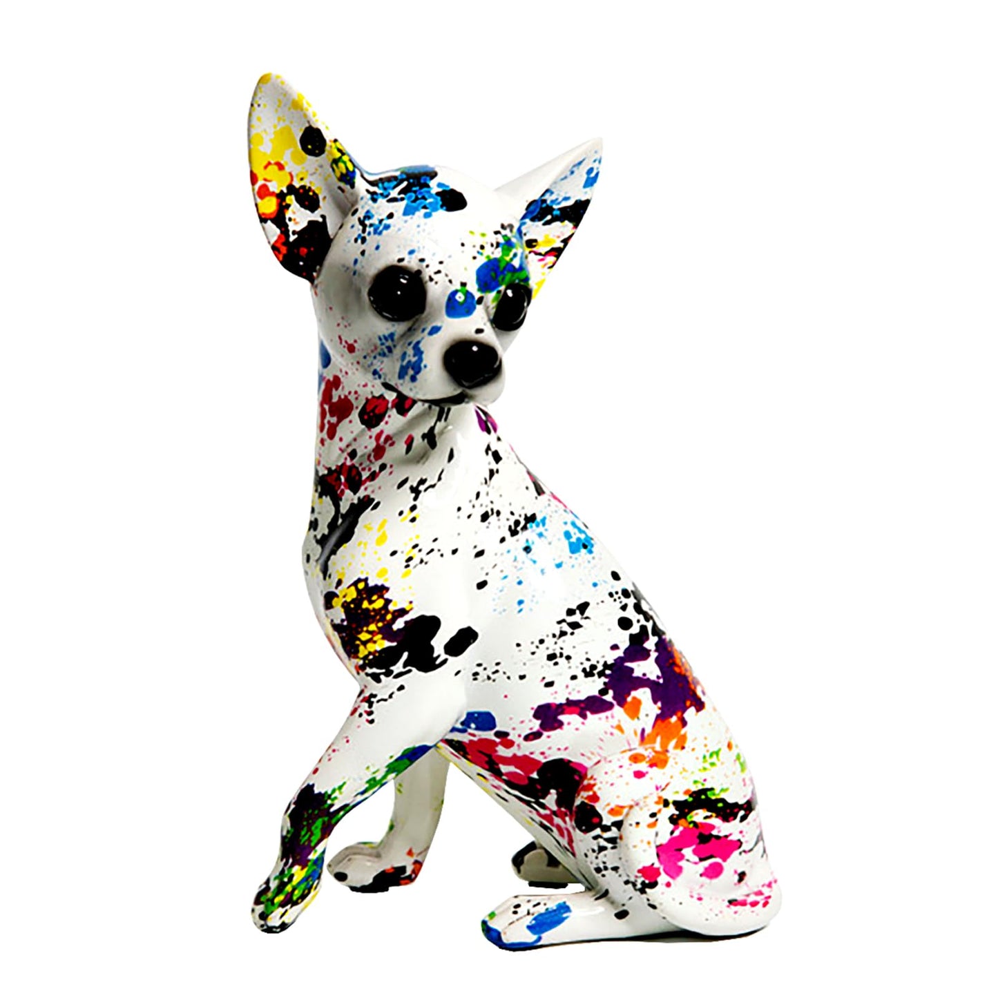 Graffiti French Bulldog Statue Sculpture Art Figurine Home Decoration