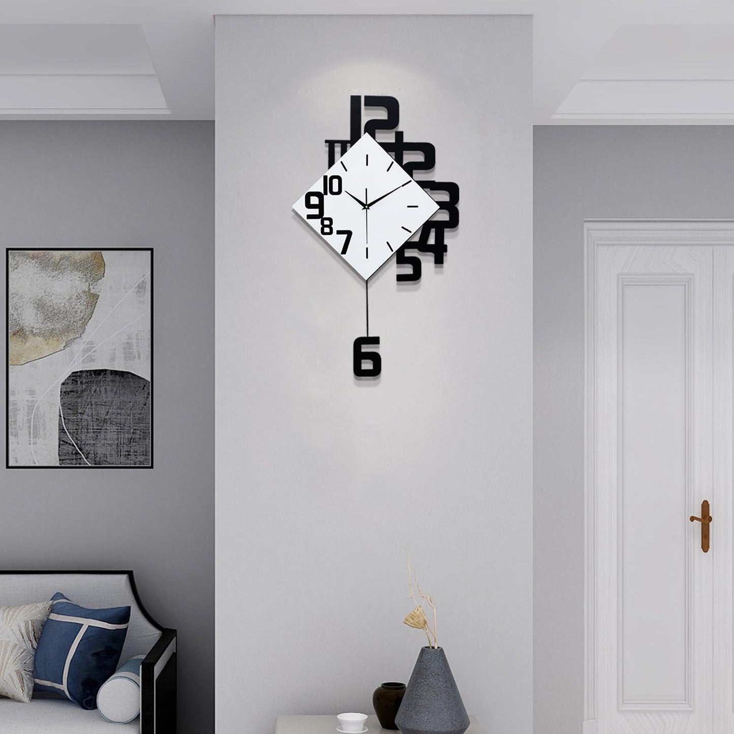 Modern Large Wall Clocks for Living Room Decor Big Silent Pendulum