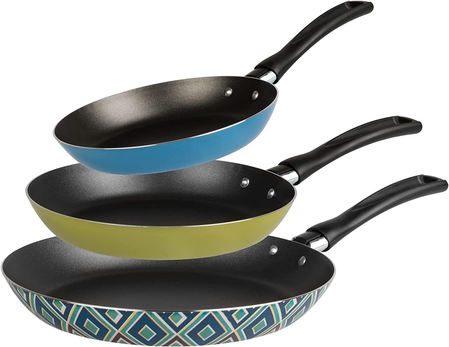 3-Piece Frying Pan Set (7.1, 7.9 & 9.4 IN) For all Stovetops, Dishwasher Safe