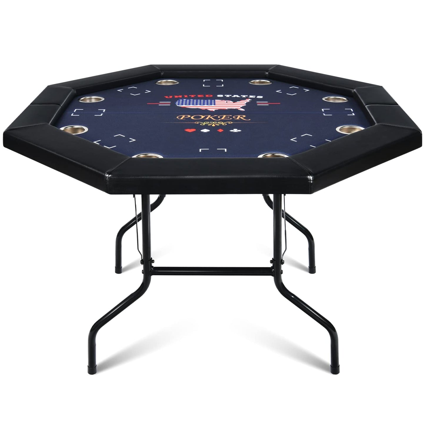 8 Player Octagonal Folding Portable Poker Table