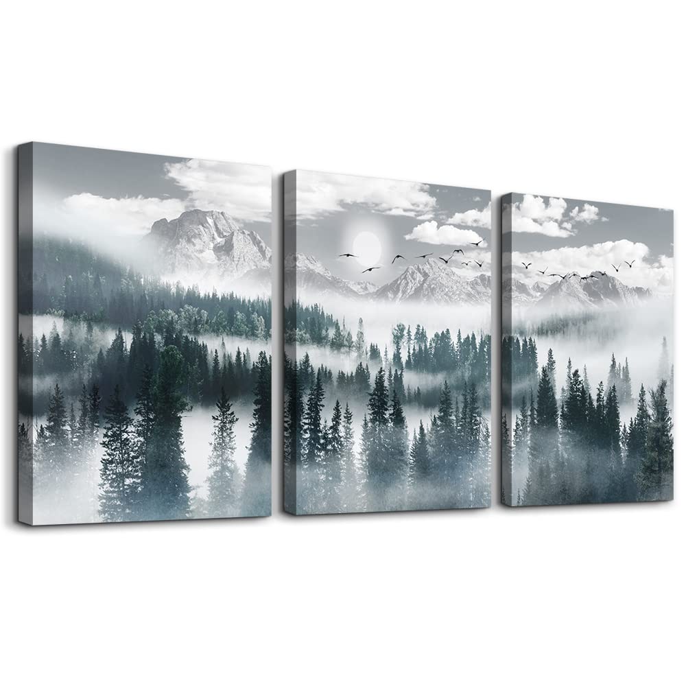 Canvas Wall - Sunrise Ocean Waves Wall Paintings Blue Sea Beach  Prints