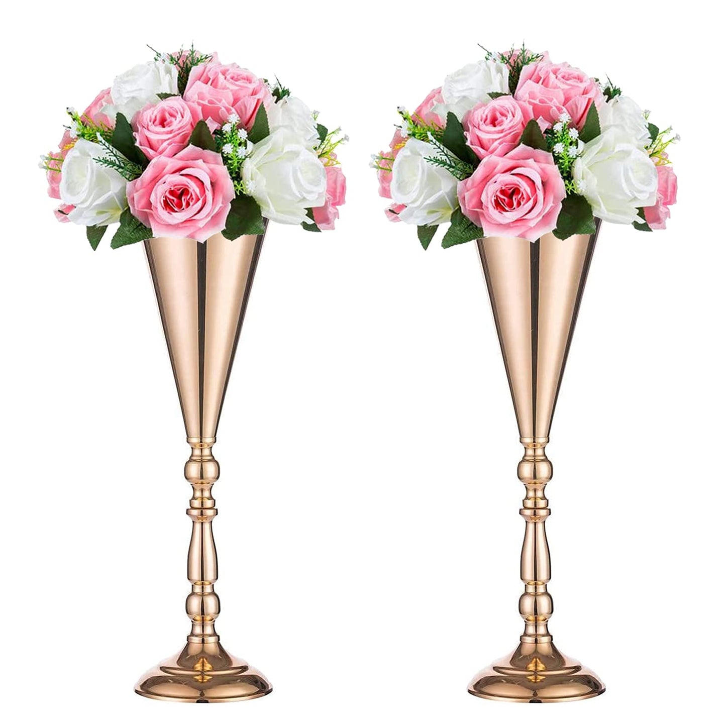 Trumpet Vase Floral Centerpiece Riser Stand for Wedding Reception Centerpieces