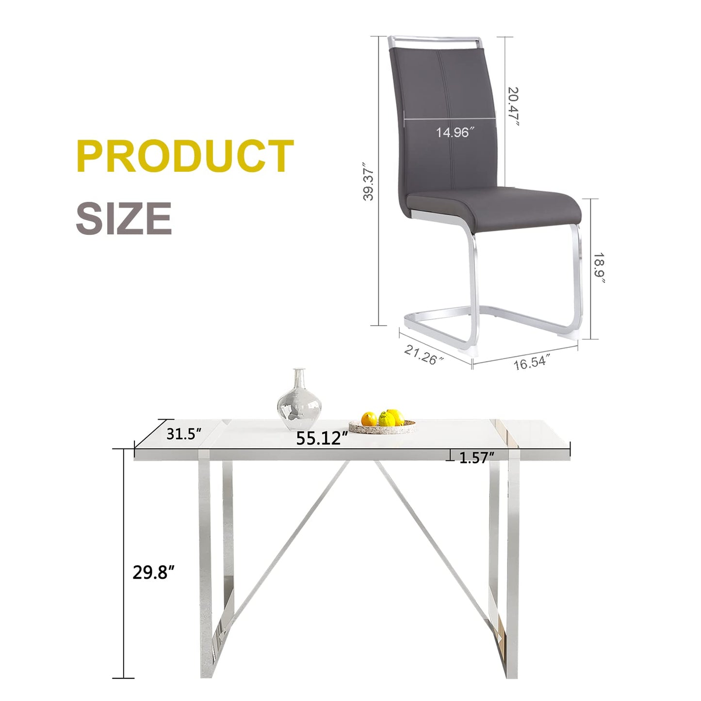 Dining Table Set for 4，5 Piece Dining Table Set