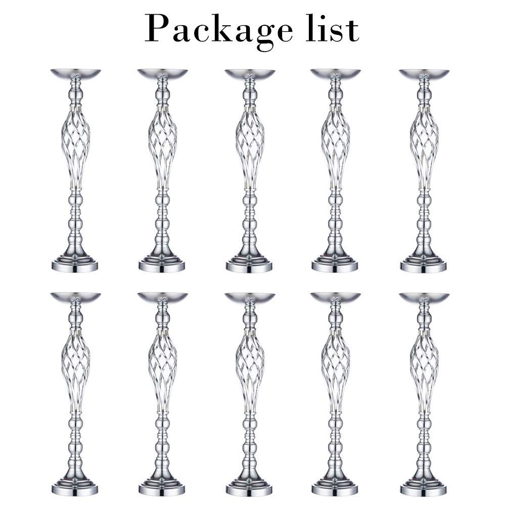 10Pcs/Set Metal Flower Vase, Wedding/Party Flowers Centerpieces for Table