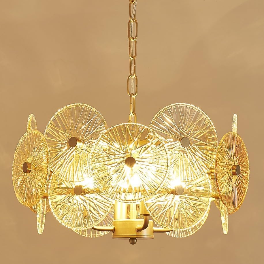 4 lights Modern Style Crystal Champagne Pendant Chandelier