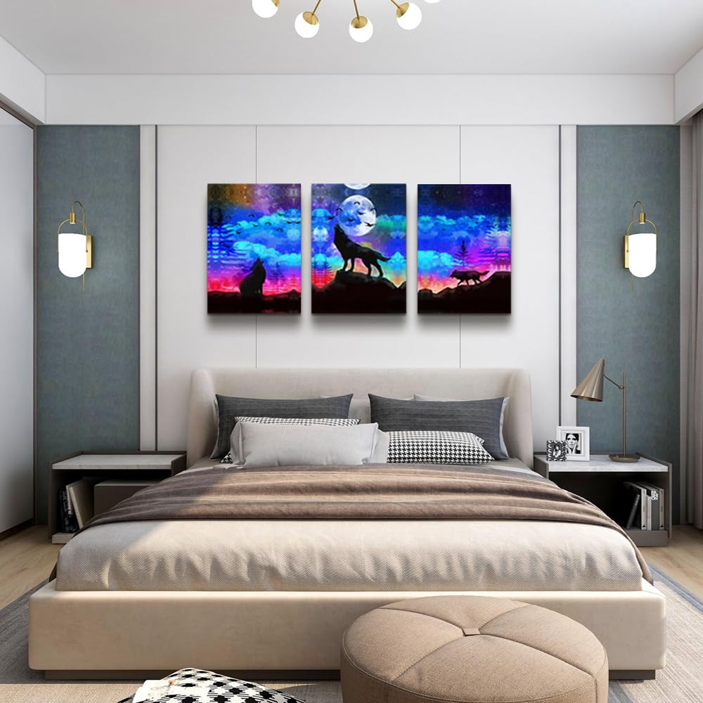 Framed Wall Art For Bedroom Abstract Wall Decor Art  3 Piece