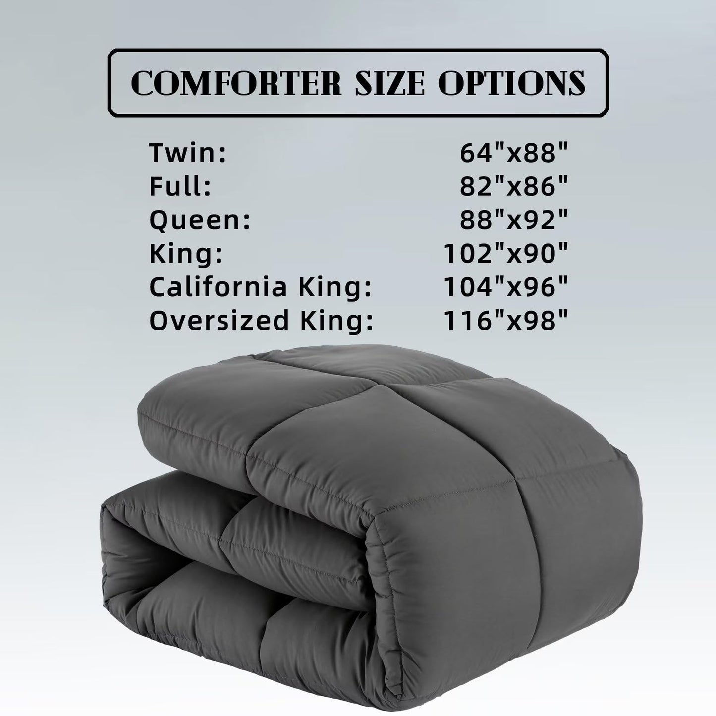 Comforters Queen Size, Duvet Insert, White All Season Duvet, Lightweight