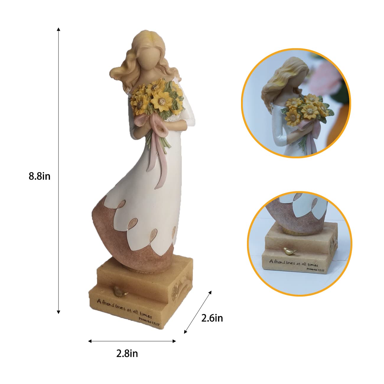 Collectible Figurines, Statues. Hand Painted Sculpture for Home Décor