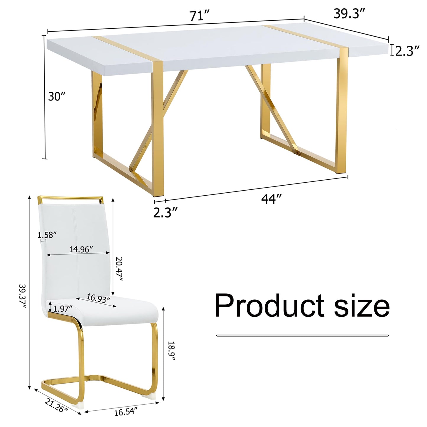 Dining Table Set for 4，5 Piece Dining Table Set