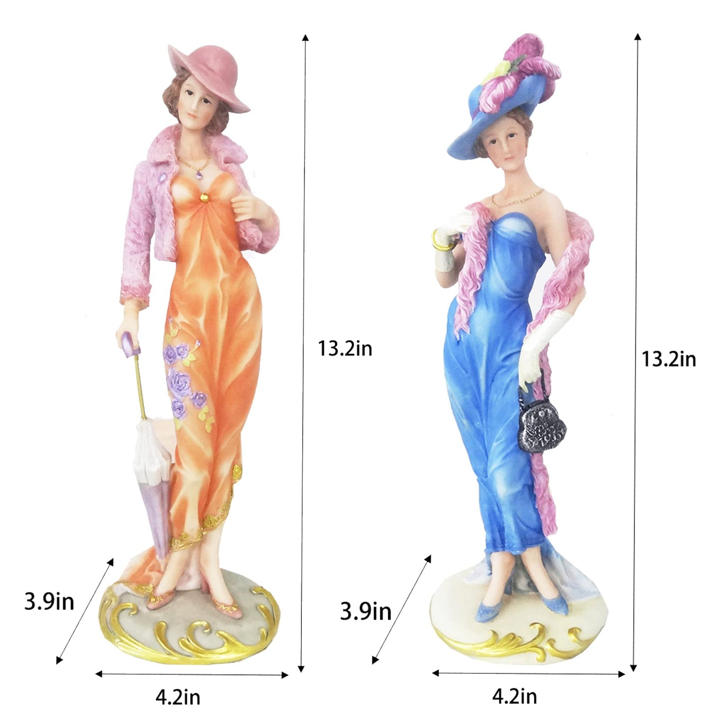 Collectible Figurines, Statues. Hand Painted Sculpture for Home Décor