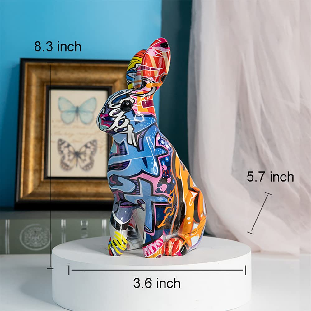 Graffiti French Bulldog Statue Sculpture Art Figurine Home Decoration