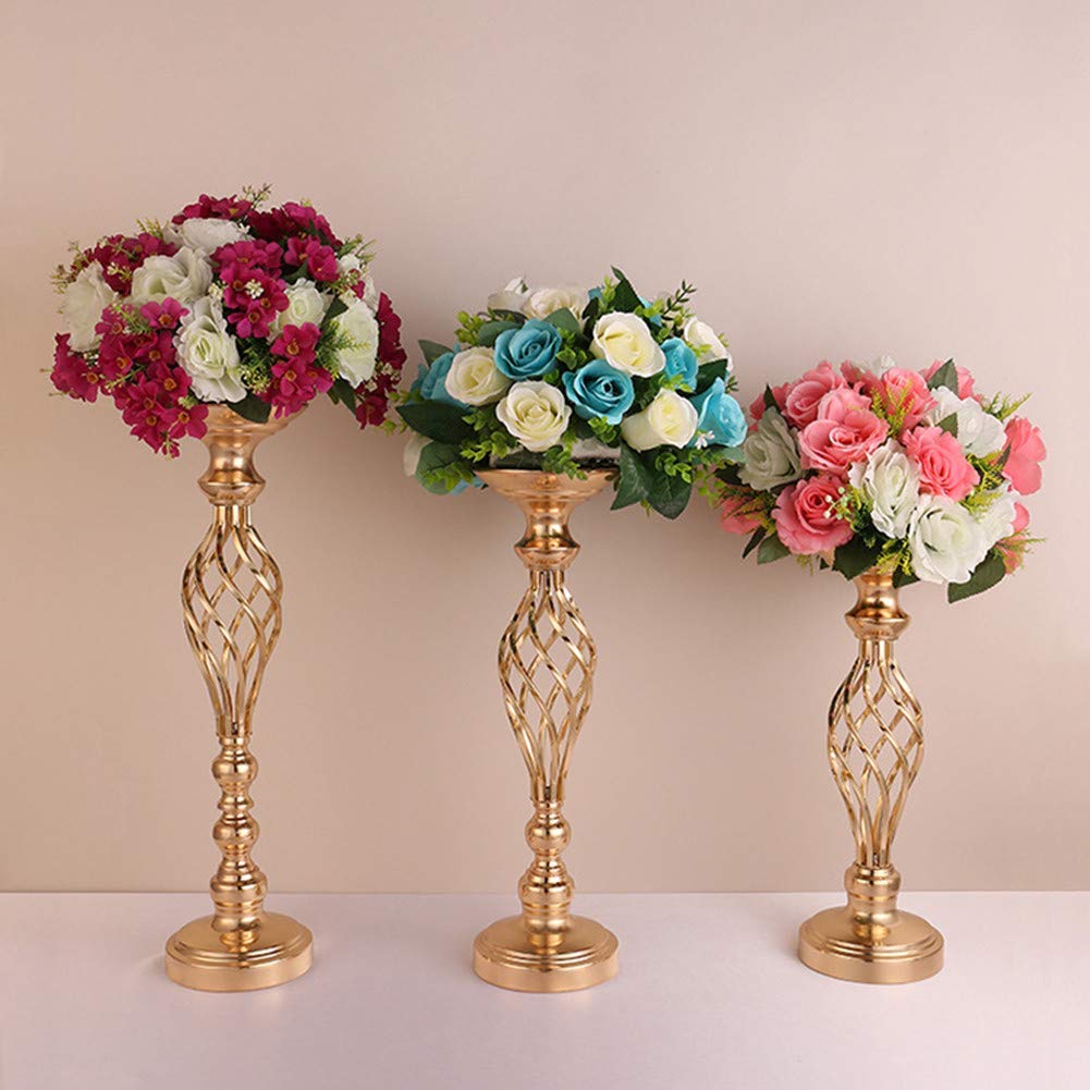 10Pcs/Set Metal Flower Vase, Wedding/Party Flowers Centerpieces for Table