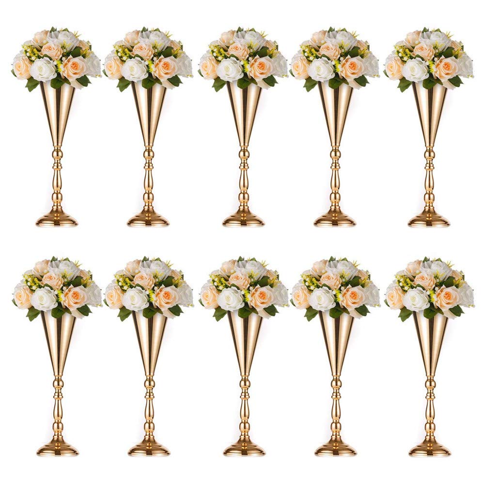 Trumpet Vase Floral Centerpiece Riser Stand for Wedding Reception Centerpieces