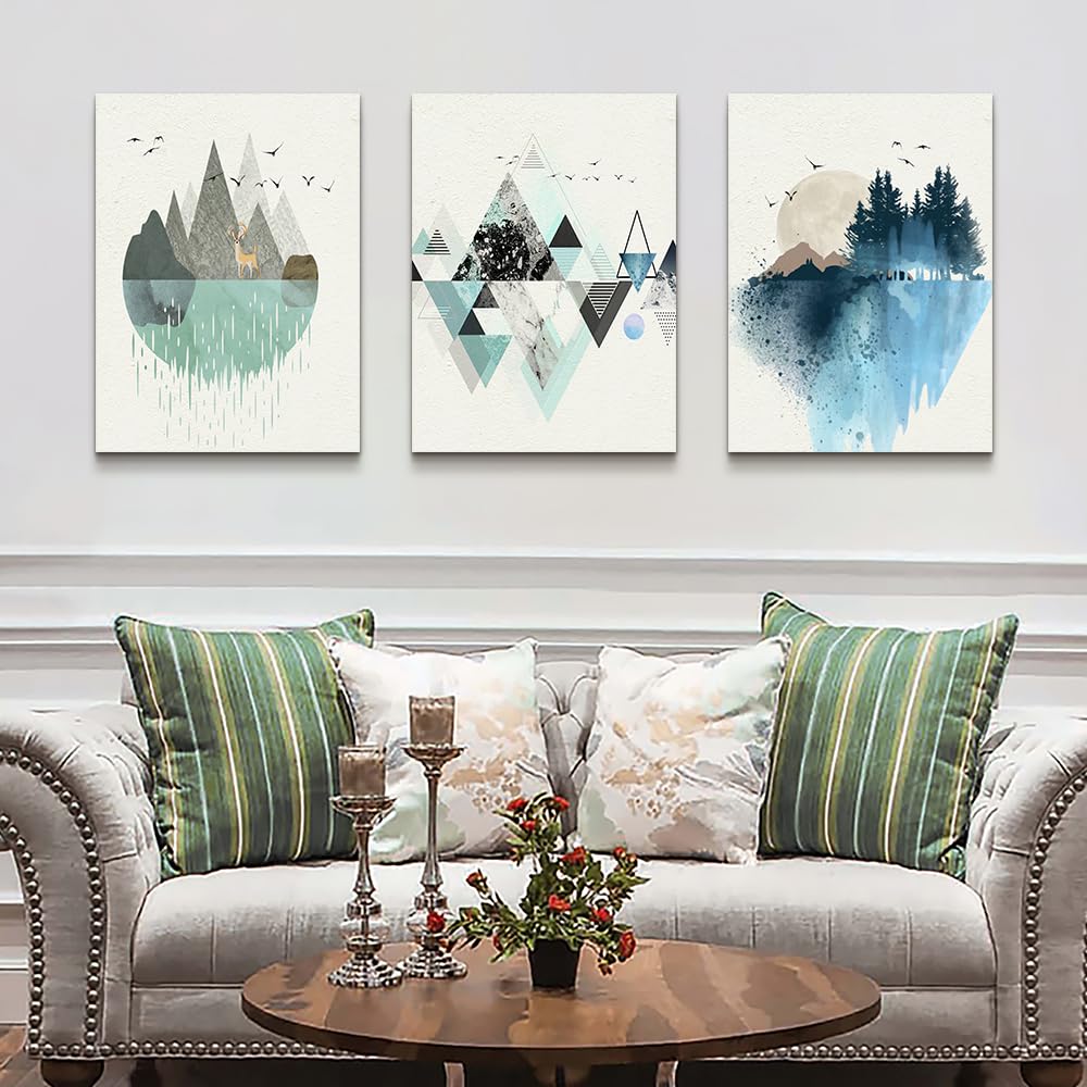 Framed Wall Art For Bedroom Abstract Wall Decor Art  3 Piece