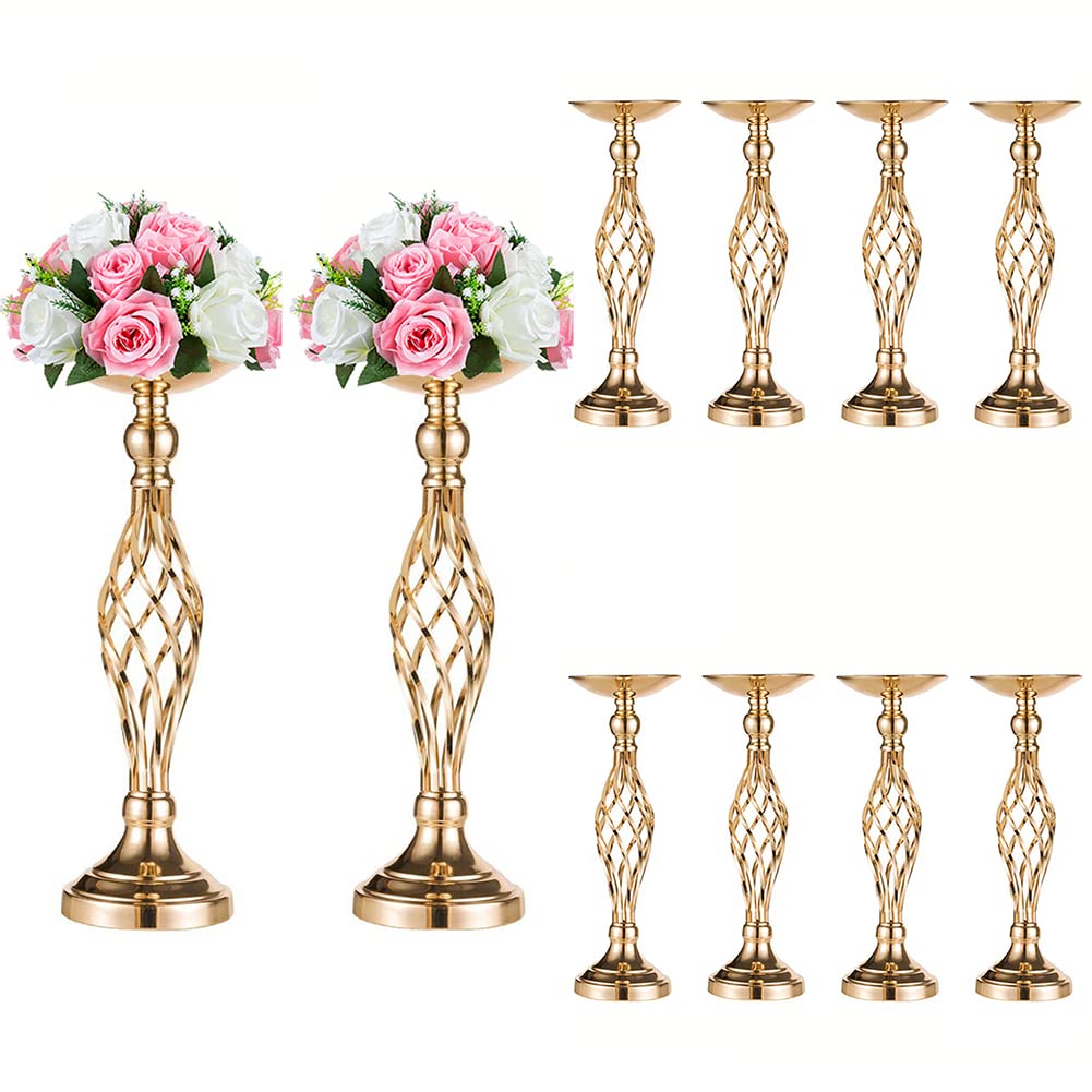 10Pcs/Set Metal Flower Vase, Wedding/Party Flowers Centerpieces for Table