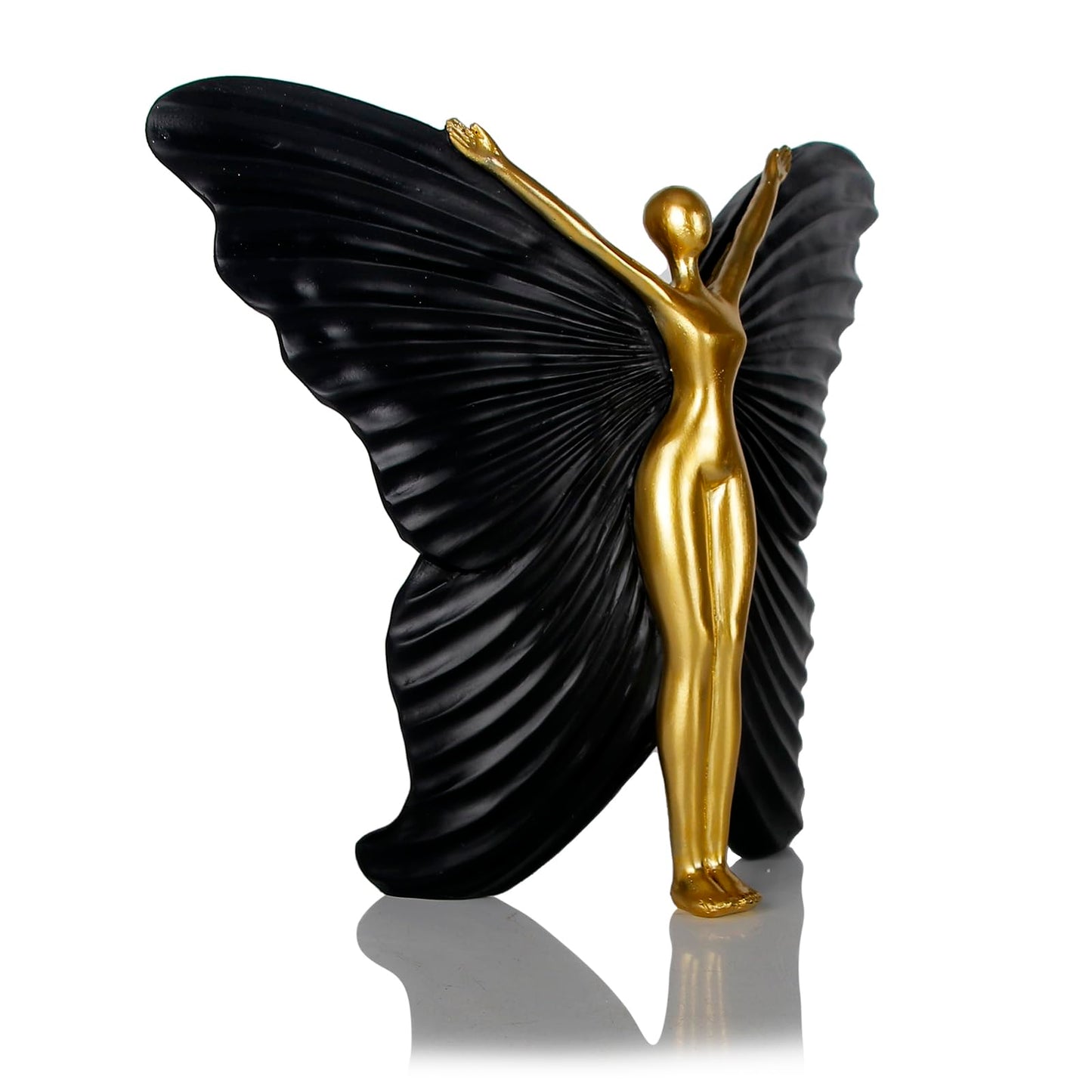 Black Fairy Statues and Figurines Indoor Table Decor - Abstract Modern Home Sculpture