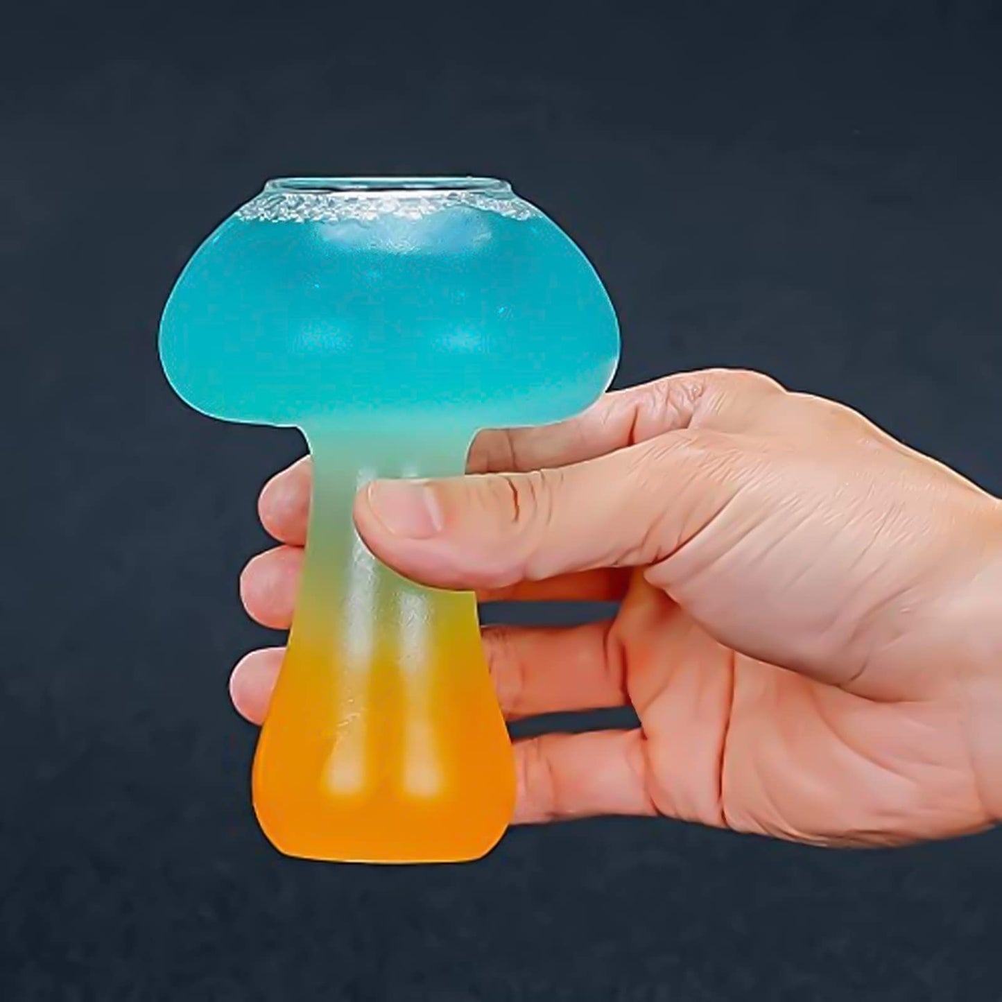 Creative Mushroom Shaped Cocktail Drinks Glass Cup Set of 2