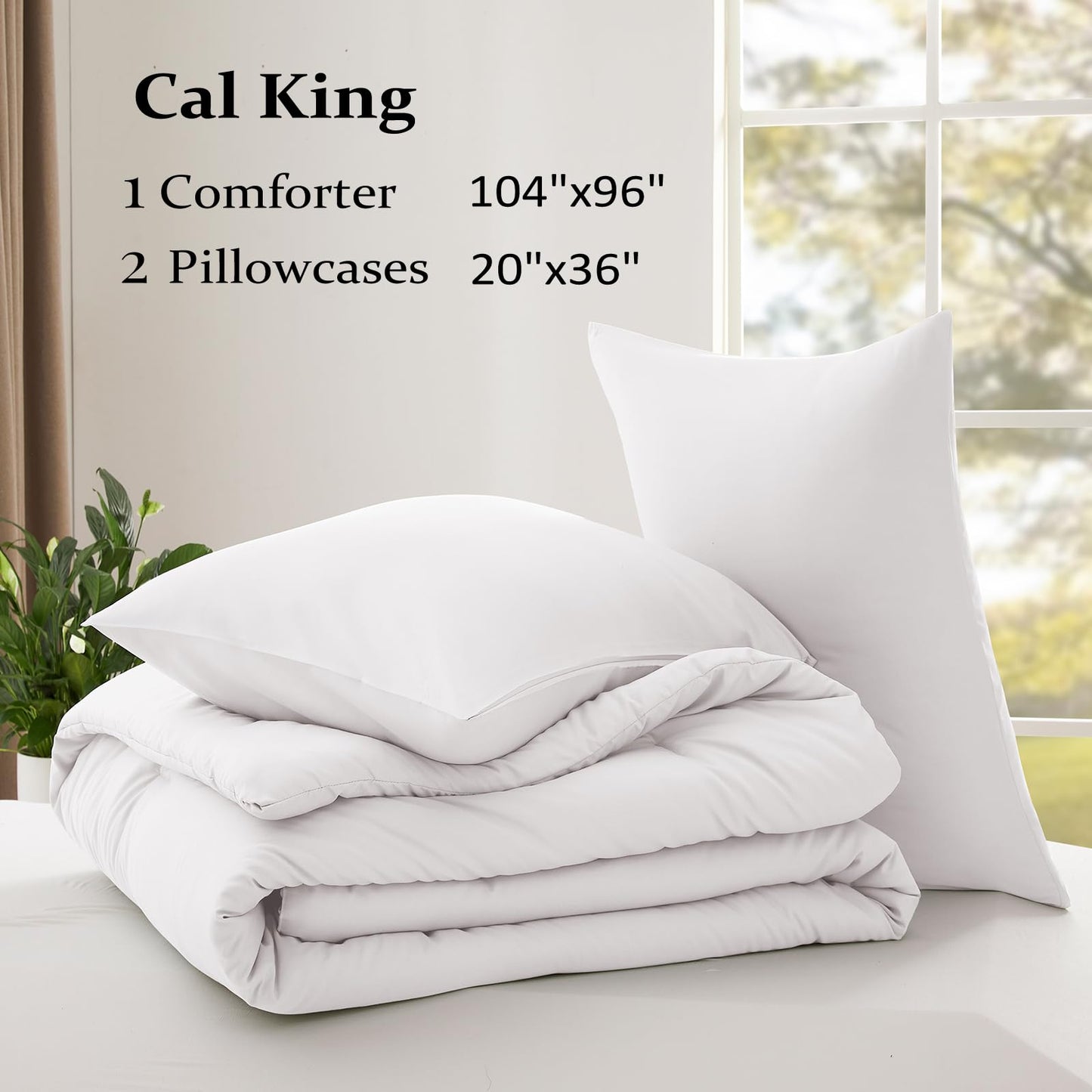 Lightweight Beige Comforter Set Queen Size, Fluffy Comforters