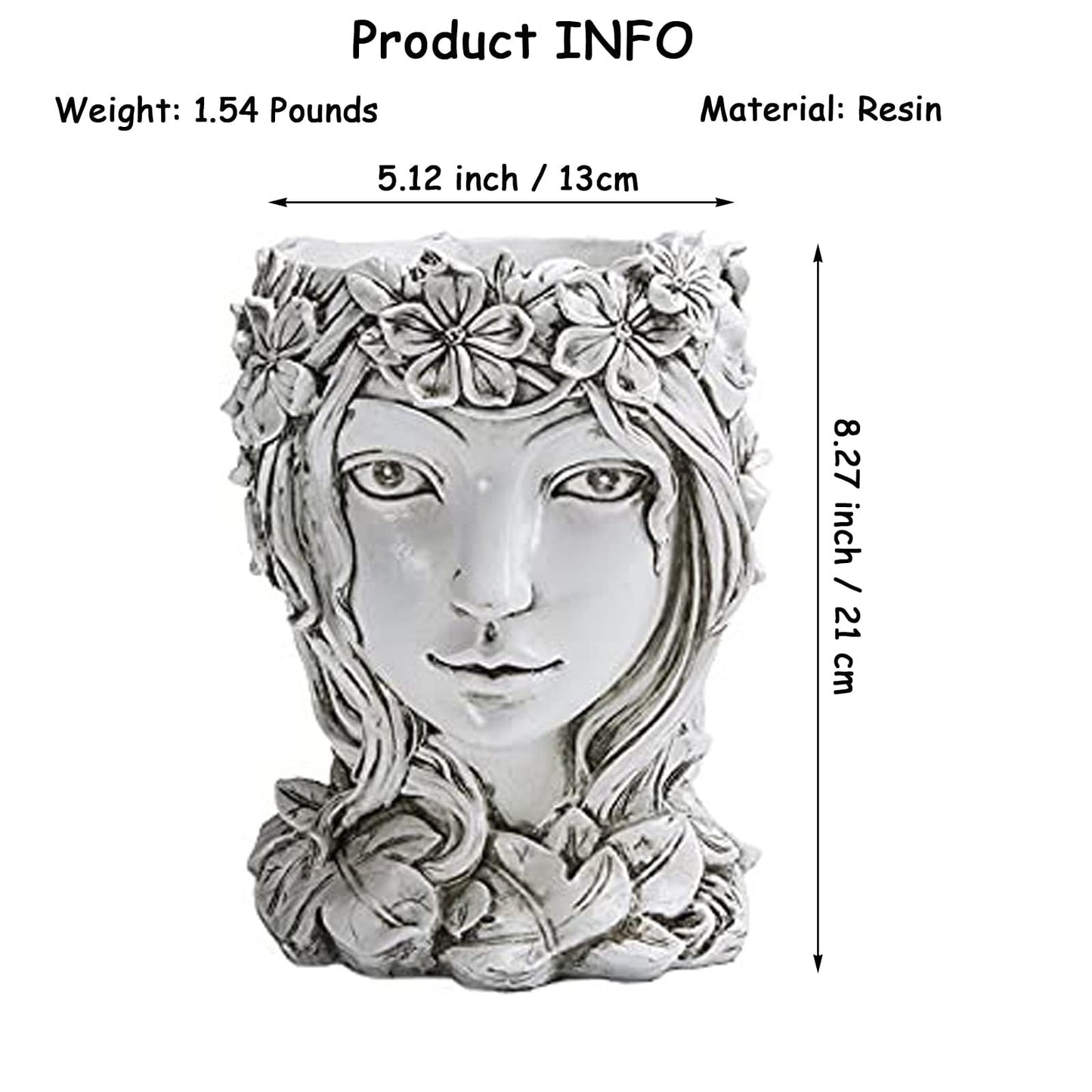 Face Flower Pot Head Planter Pots Succulent Planter Goddess Face