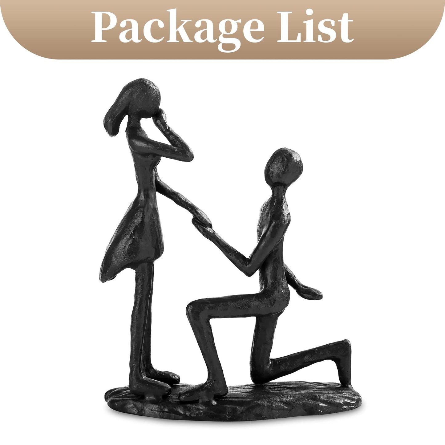 Iron Gift for Anniversaries Wedding Small Modern Abstract Figurine