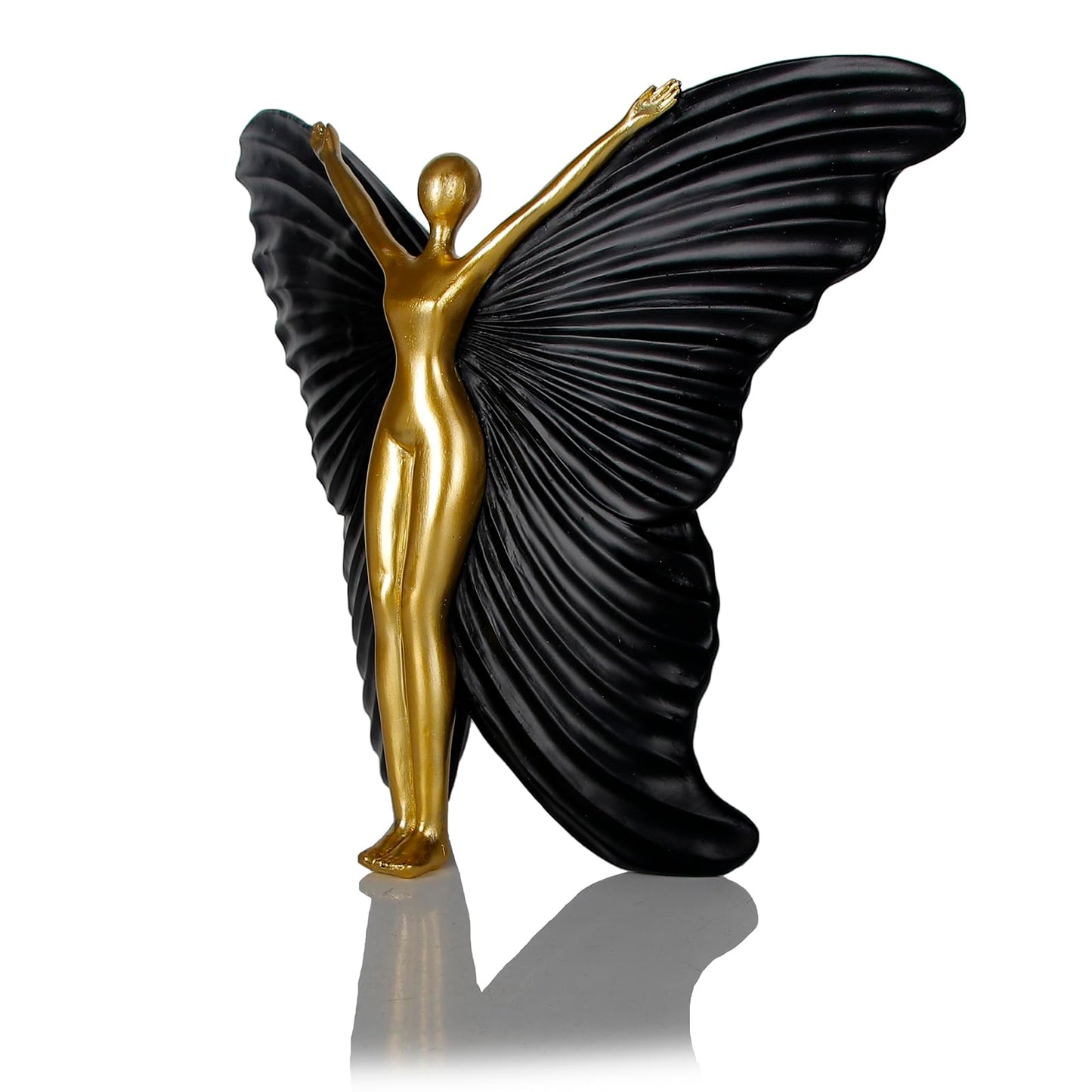 Black Fairy Statues and Figurines Indoor Table Decor - Abstract Modern Home Sculpture