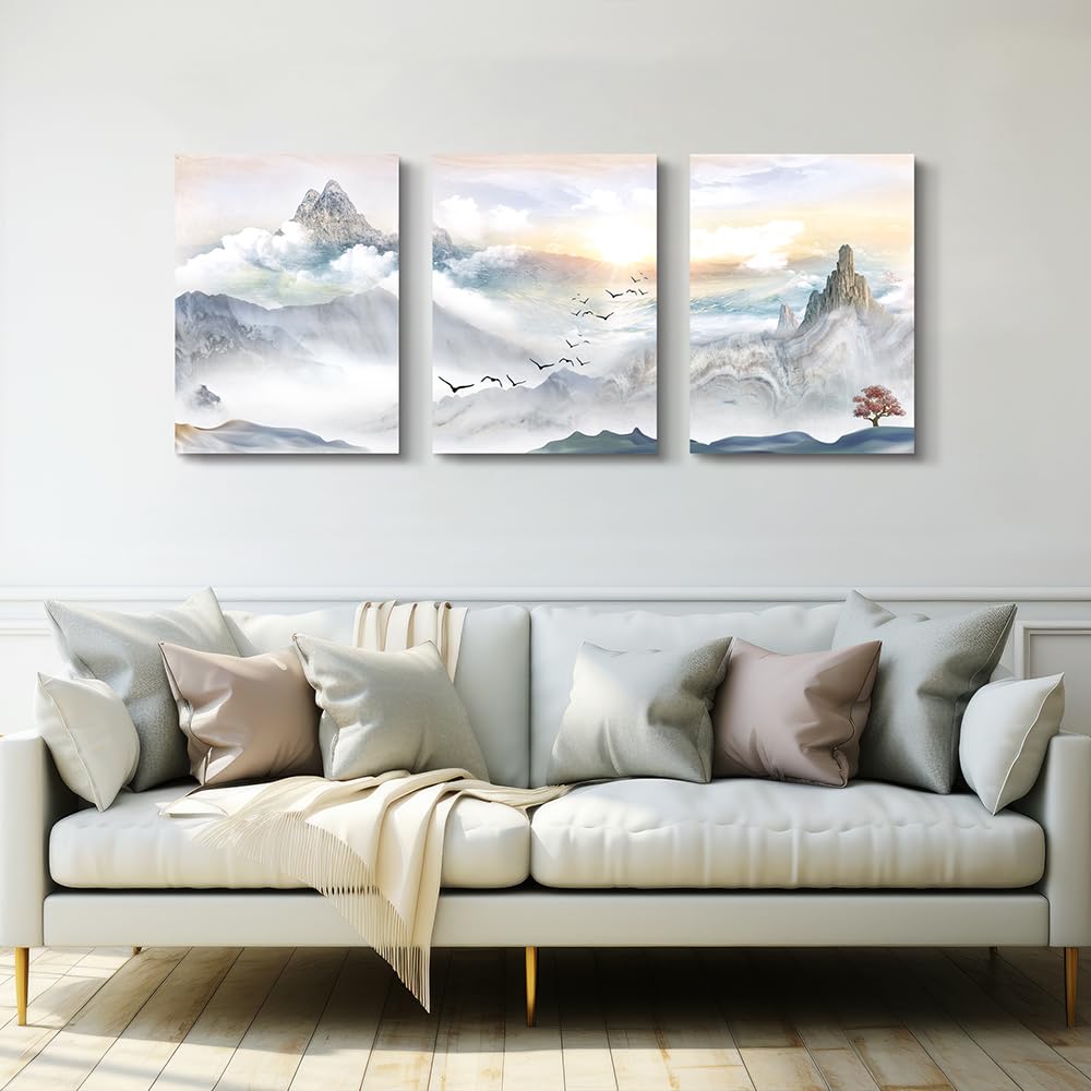 Framed Wall Art For Bedroom Abstract Wall Decor Art  3 Piece