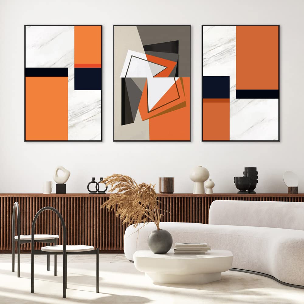 Wall Art, Modern Abstract Canvas Wall Art 3 Piece Set Of Painted Prints