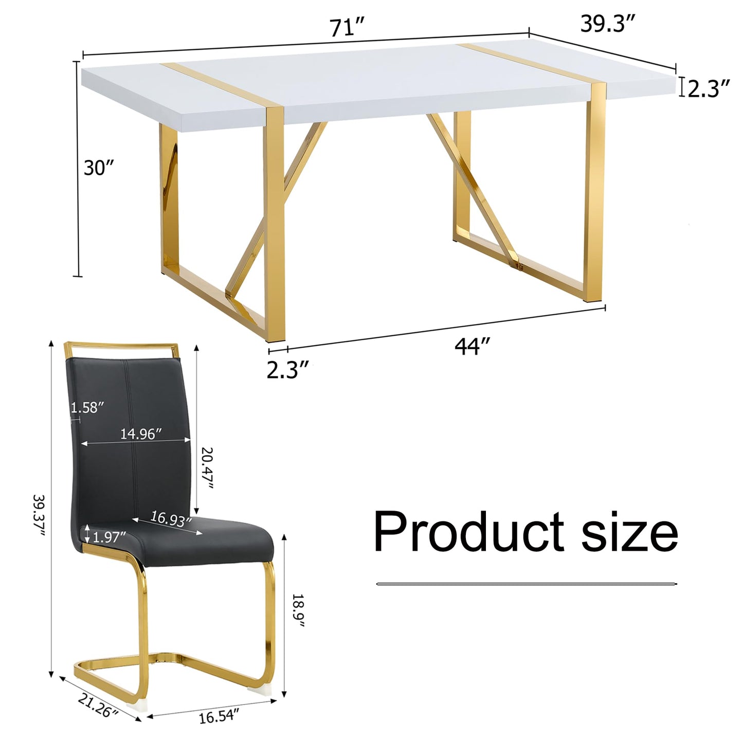 Dining Table Set for 4，5 Piece Dining Table Set