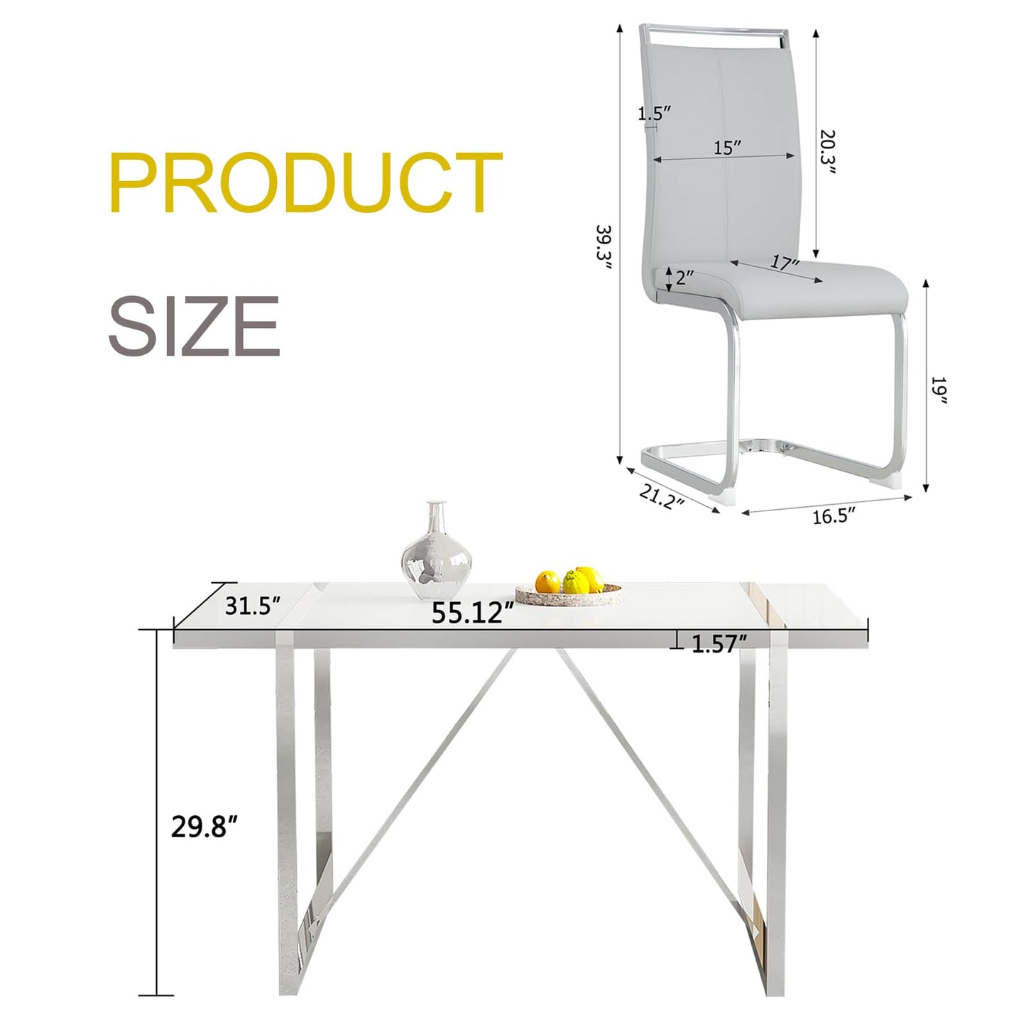 Dining Table Set for 4，5 Piece Dining Table Set