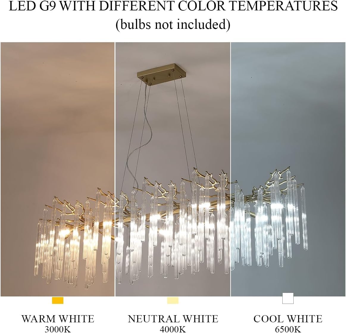 Large Gold Crystal Chandelier 56in Modern Luxury 10-Light