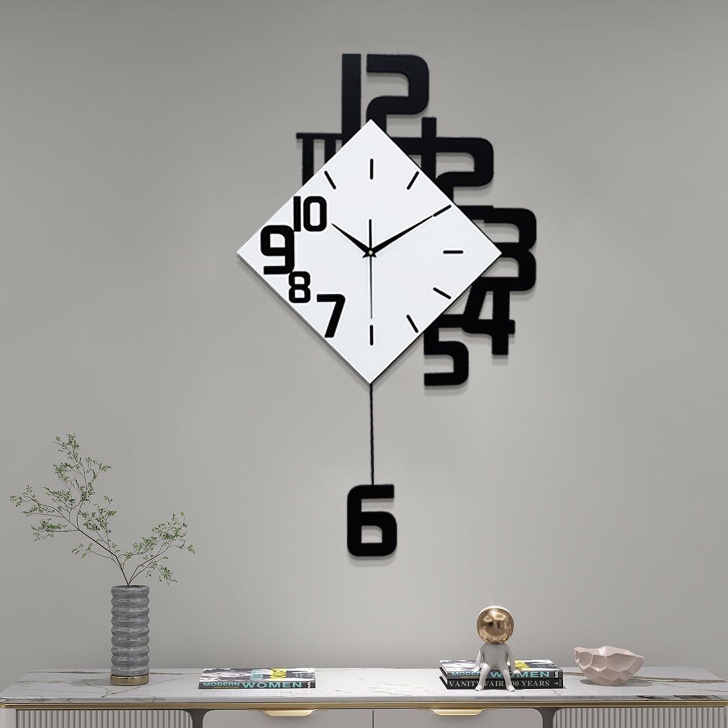 Modern Large Wall Clocks for Living Room Decor Big Silent Pendulum