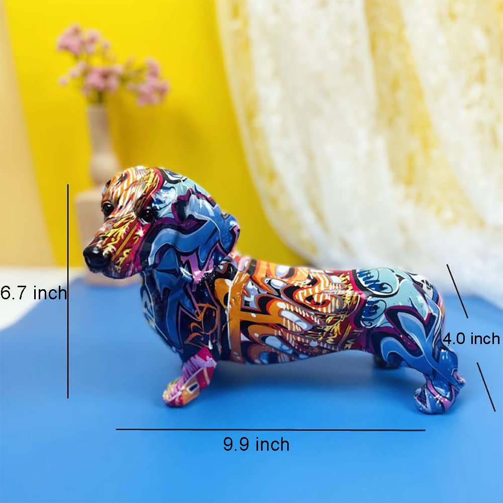 Graffiti French Bulldog Statue Sculpture Art Figurine Home Decoration