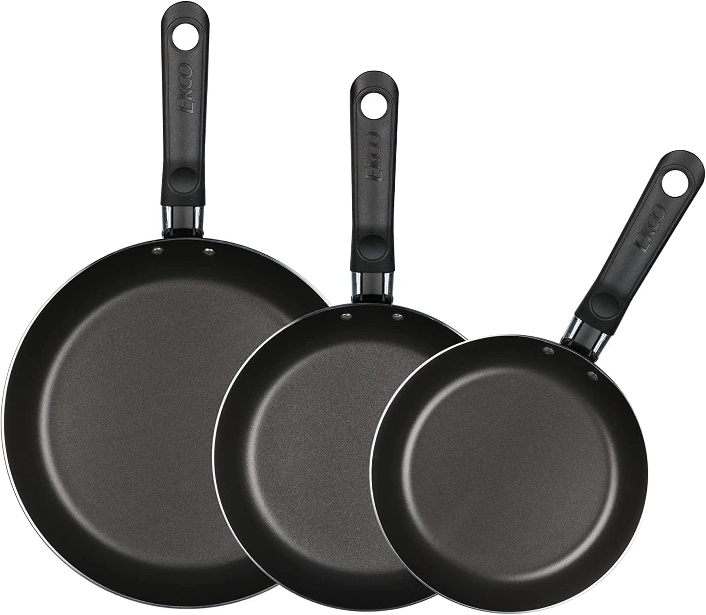 3-Piece Frying Pan Set (7.1, 7.9 & 9.4 IN) For all Stovetops, Dishwasher Safe