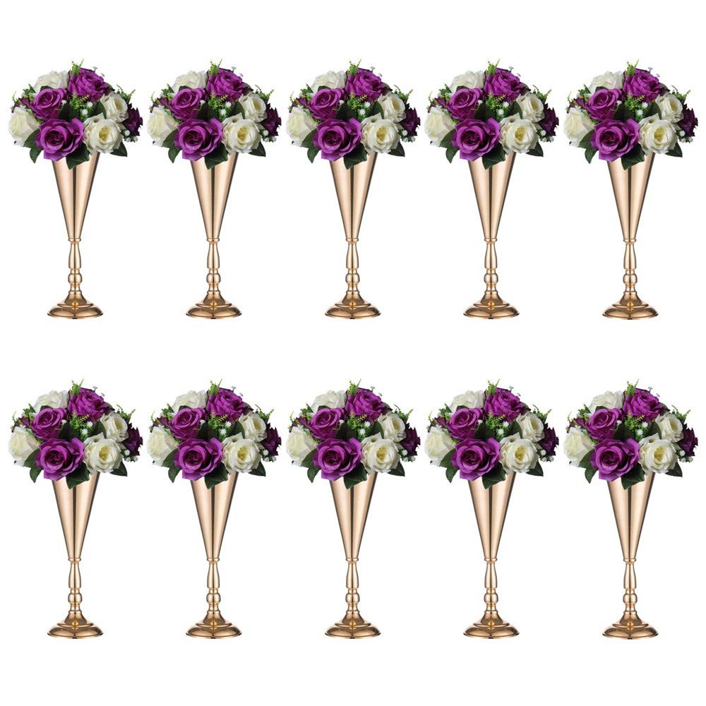 Trumpet Vase Floral Centerpiece Riser Stand for Wedding Reception Centerpieces