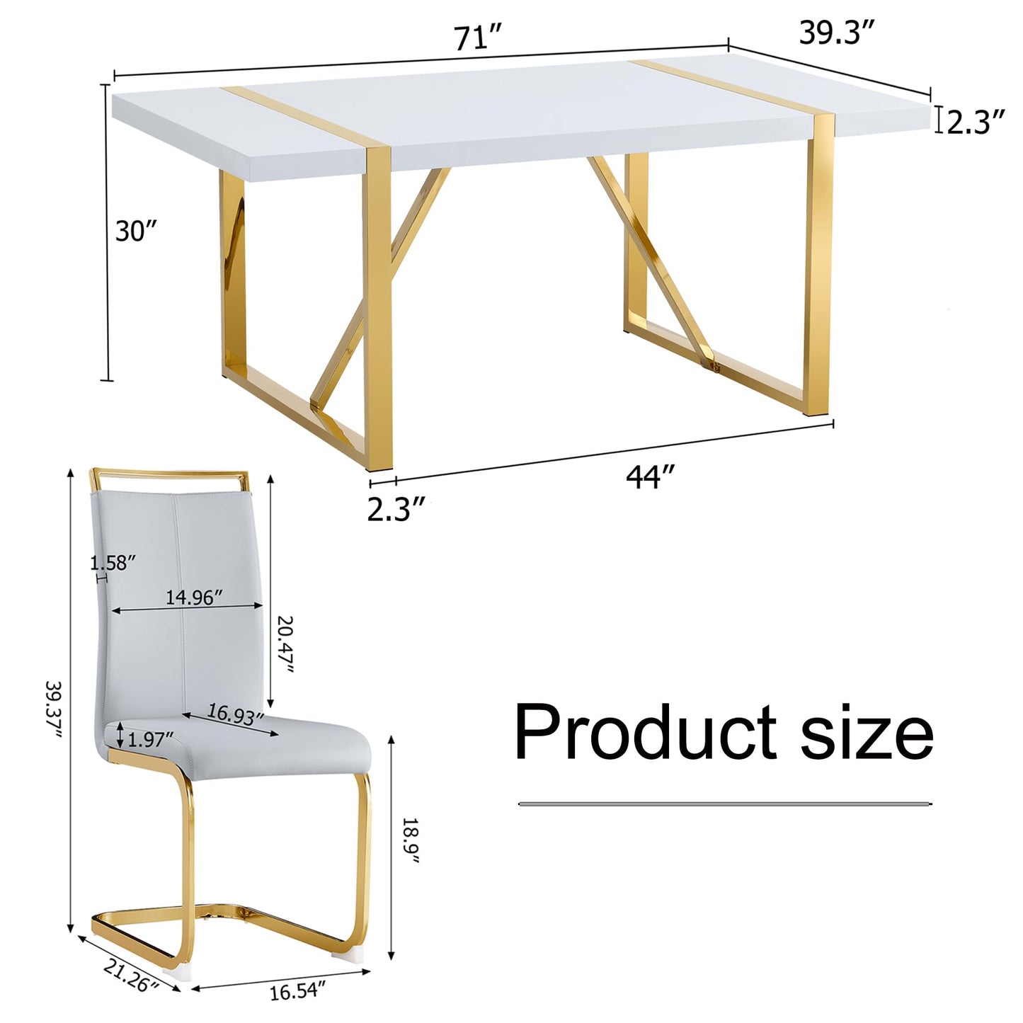 Dining Table Set for 4，5 Piece Dining Table Set