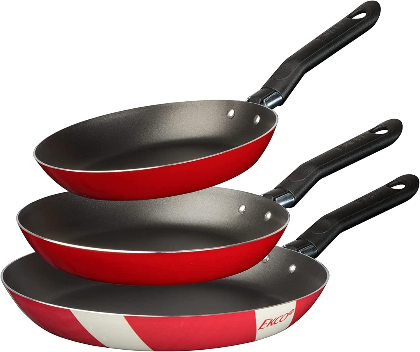 3-Piece Frying Pan Set (7.1, 7.9 & 9.4 IN) For all Stovetops, Dishwasher Safe