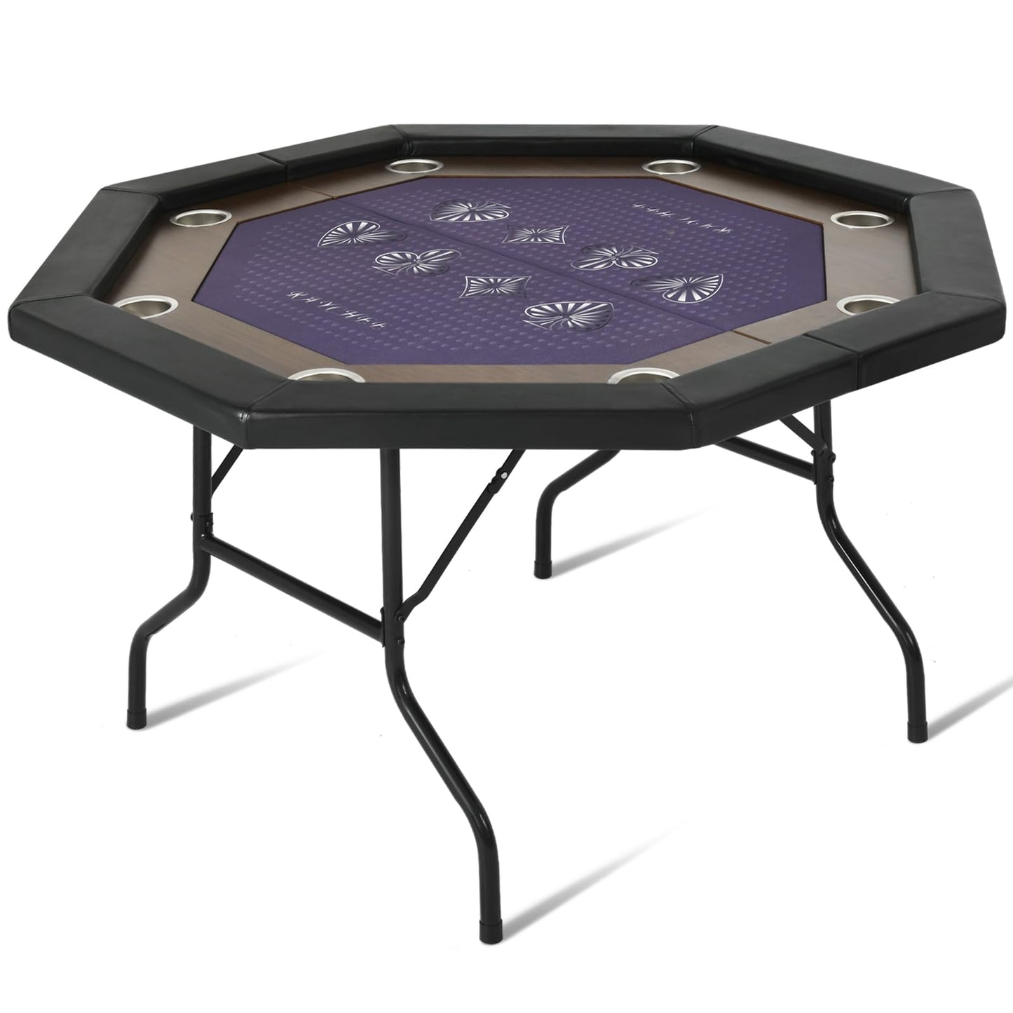 8 Player Octagonal Folding Portable Poker Table