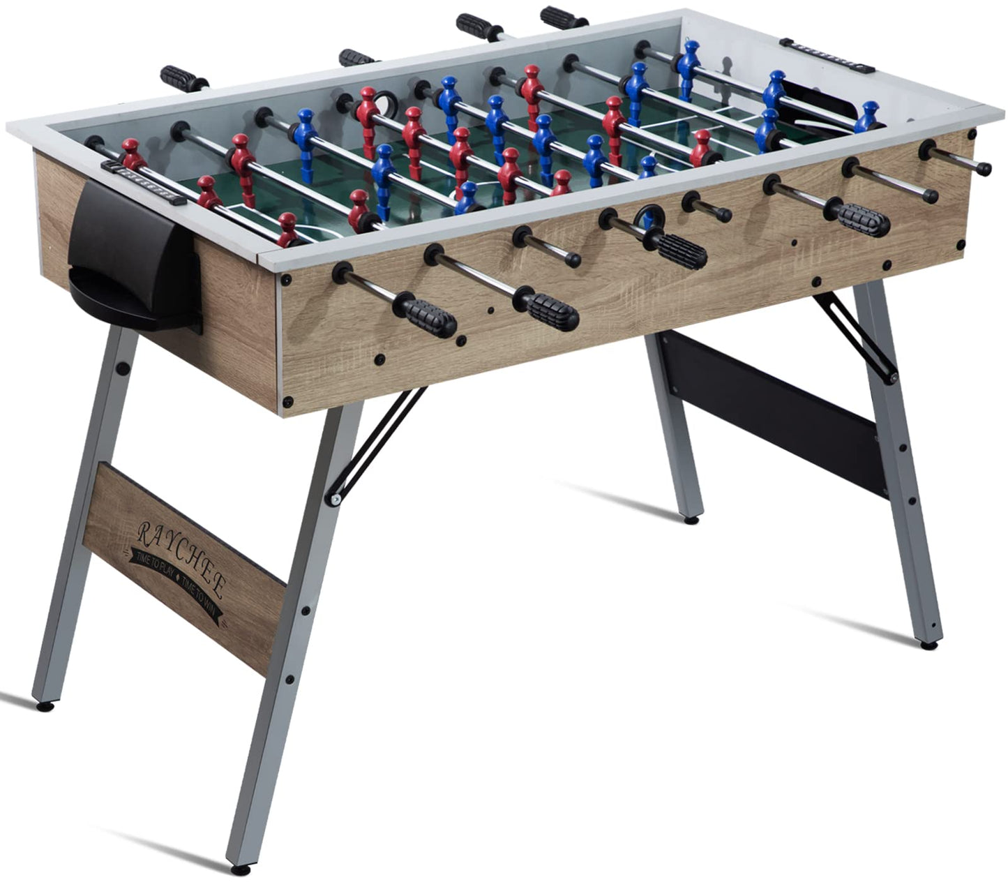 48" Game Room Size Folding Foosball Table, Foldable Space Saving Table Soccer Game