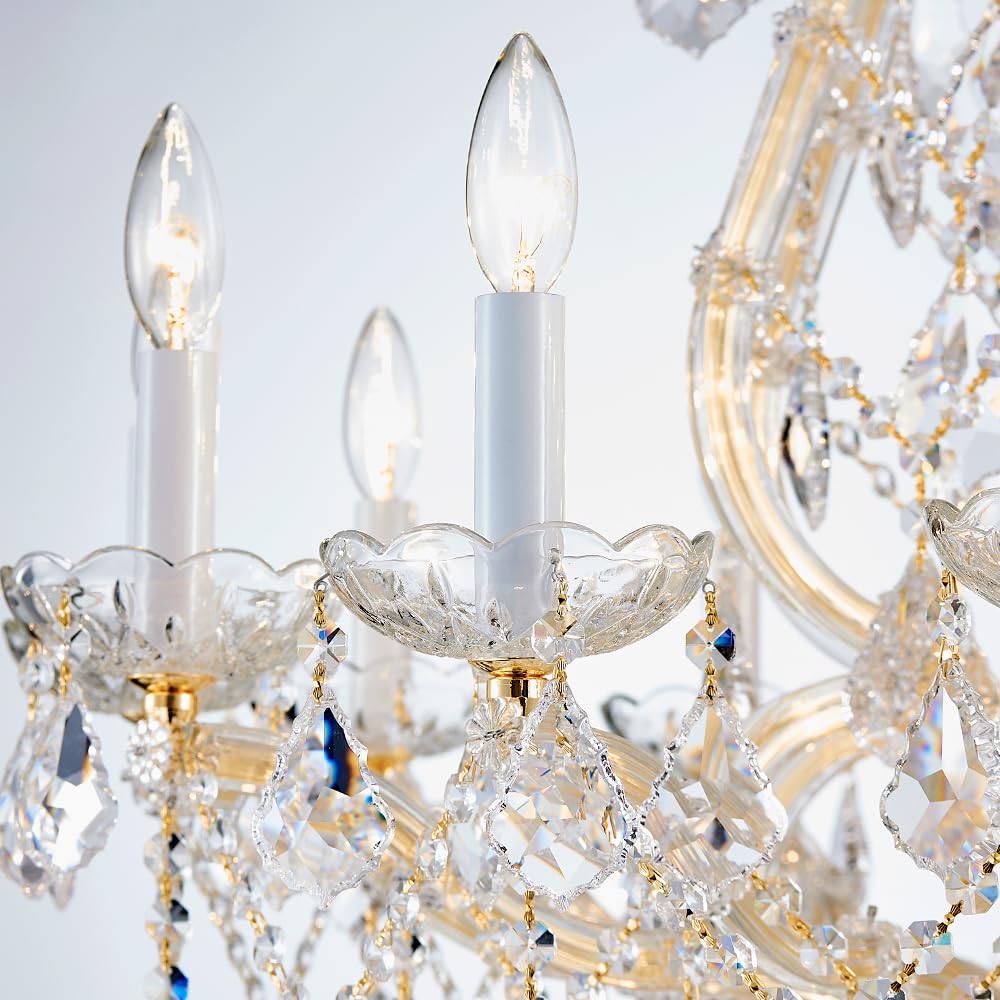 Large Gold Modern Crystal Chandelier Light Fixtures