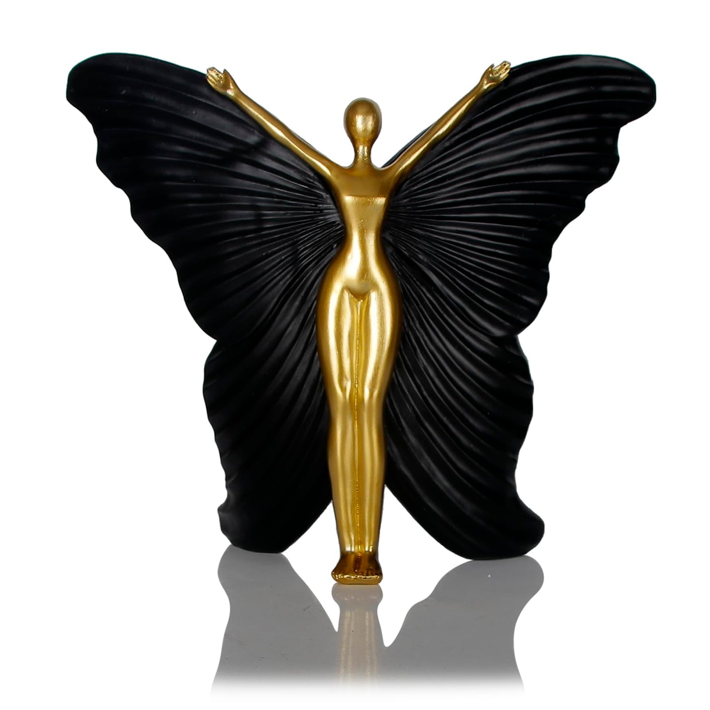 Black Fairy Statues and Figurines Indoor Table Decor - Abstract Modern Home Sculpture