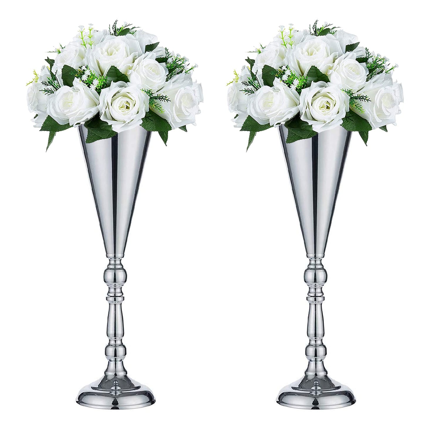 Trumpet Vase Floral Centerpiece Riser Stand for Wedding Reception Centerpieces