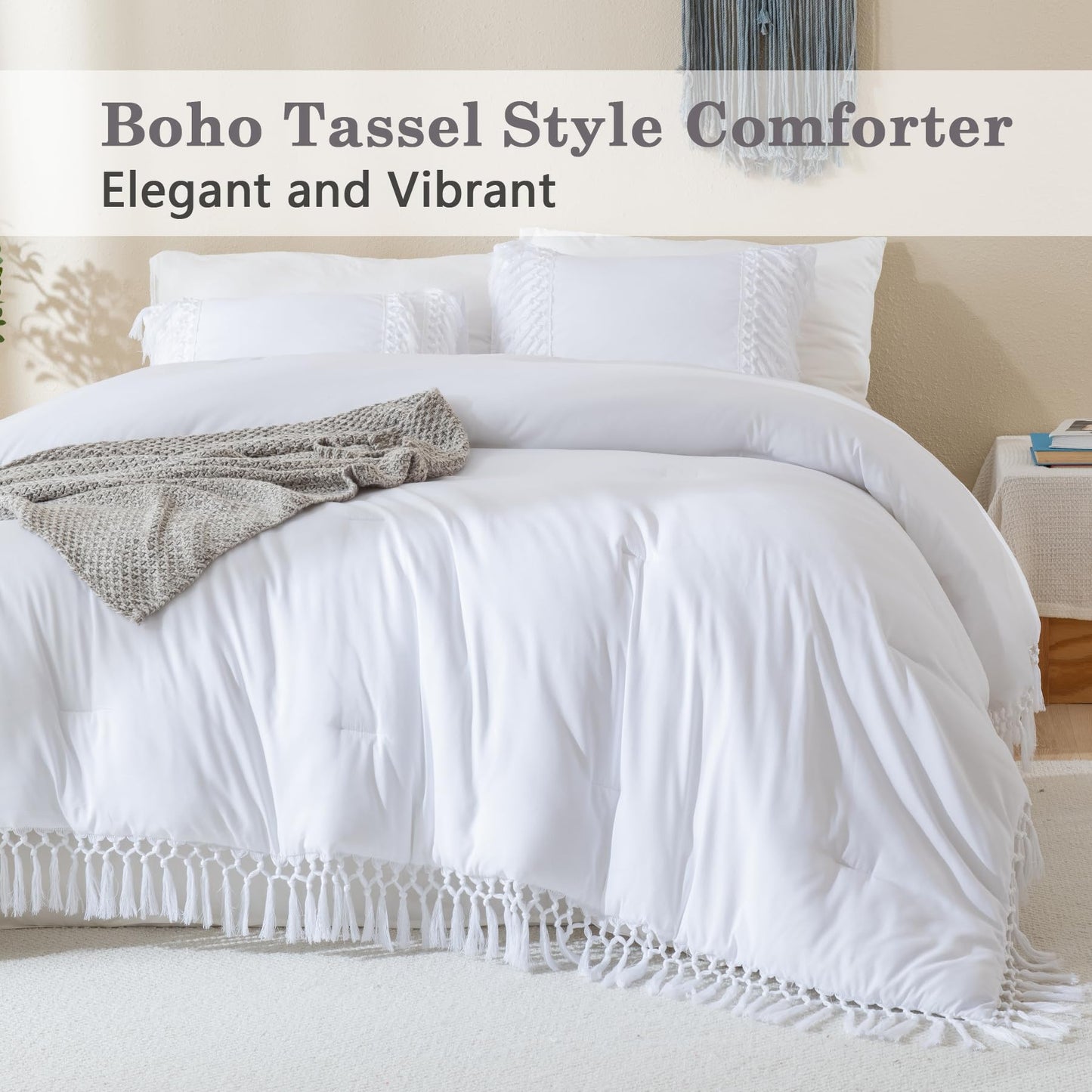 3 Pieces Boho Terracotta Lightweight Comforter Sets