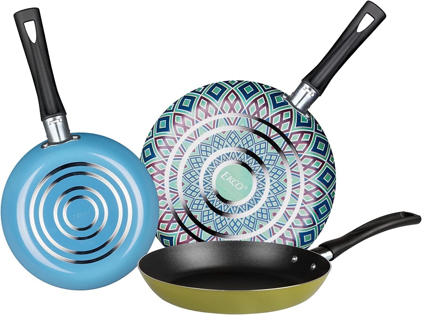 3-Piece Frying Pan Set (7.1, 7.9 & 9.4 IN) For all Stovetops, Dishwasher Safe