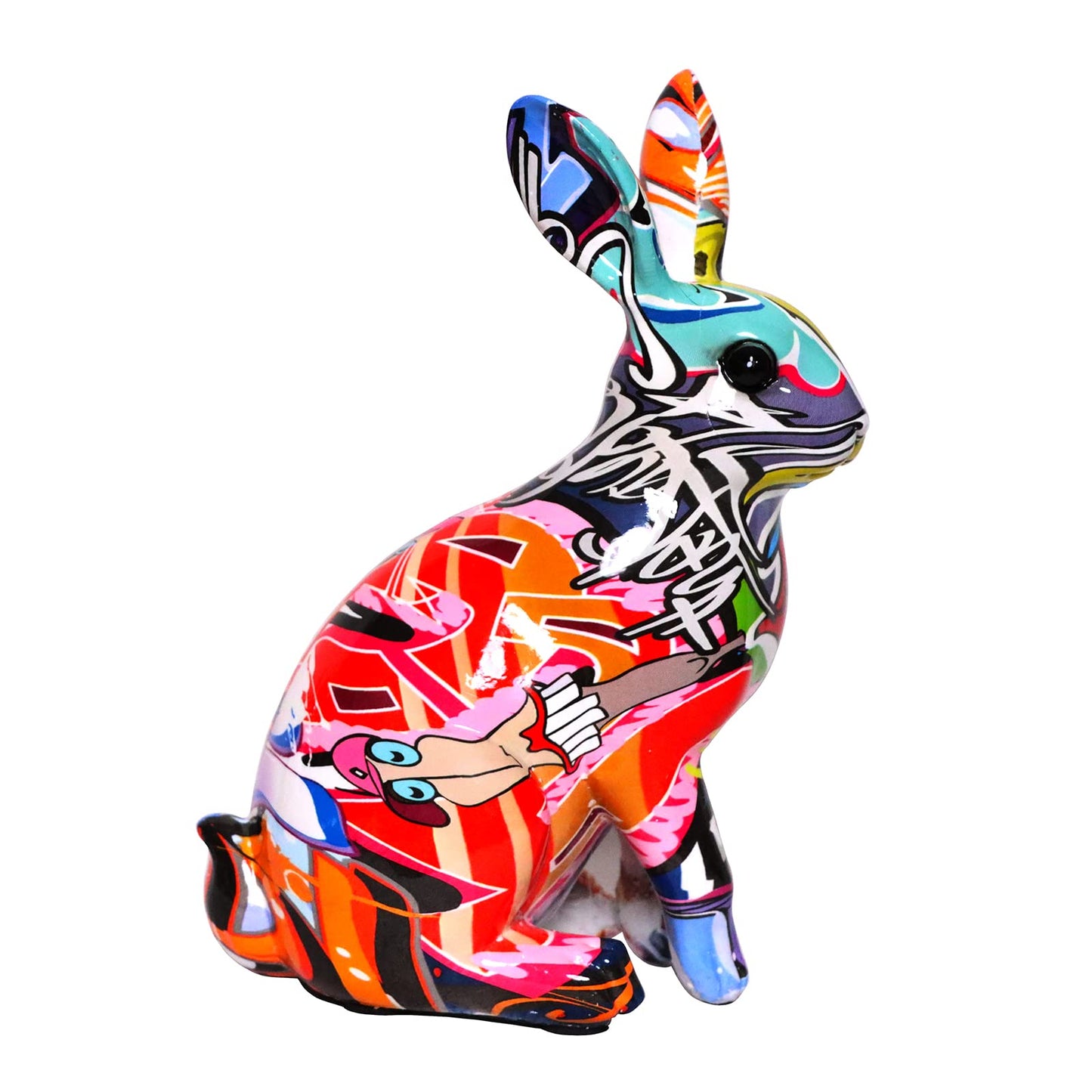 Graffiti French Bulldog Statue Sculpture Art Figurine Home Decoration