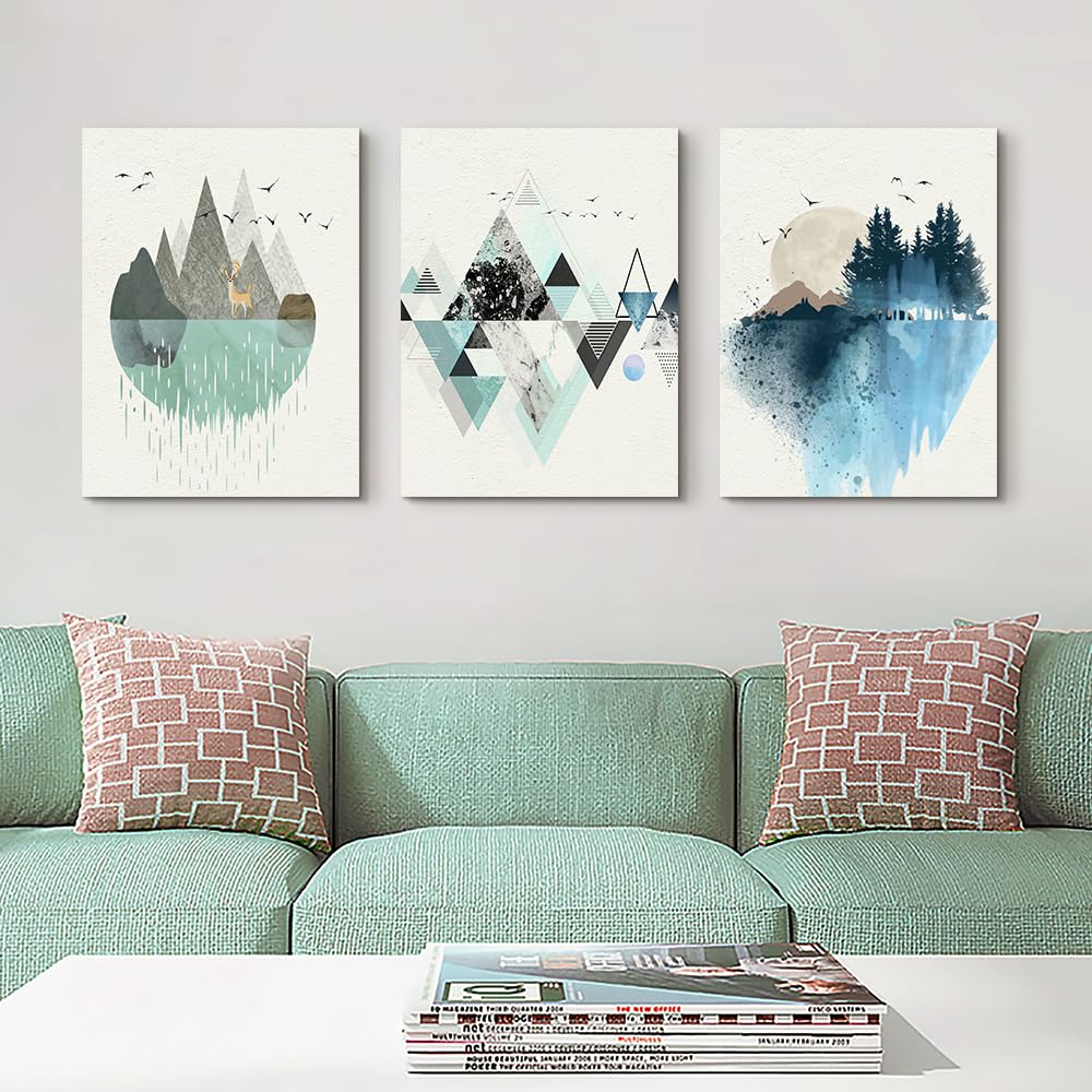 Framed Wall Art For Bedroom Abstract Wall Decor Art  3 Piece