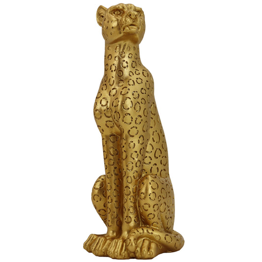 Gold Leopard Decor, Simple Modern Artwork Handmade Resin Statue