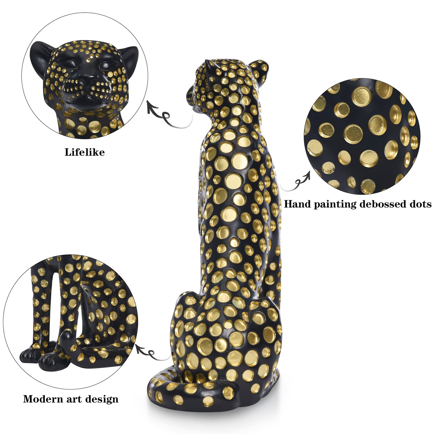 Leopard Sculptures for Home Decor, Modern Decorations for Living Room