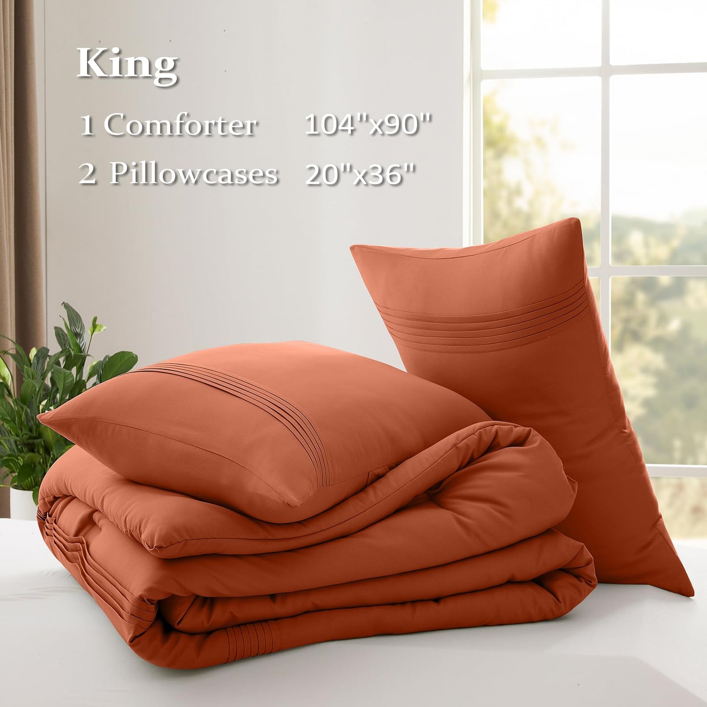 Lightweight Beige Comforter Set Queen Size, Fluffy Comforters