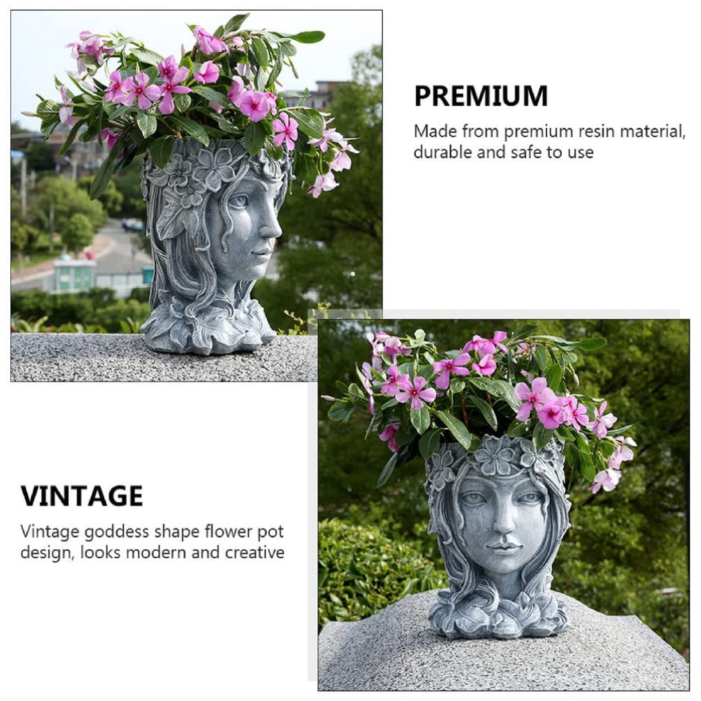 Face Flower Pot Head Planter Pots Succulent Planter Goddess Face